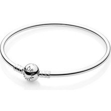 Takantakana Pandora Tarz Gümüş Charm Bileklik Charm Uyumlu Ball Klips Bangle Bileklik Tüm BOYUTLAR17-19-21CM