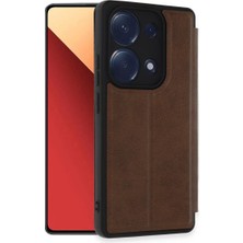 Renas Store Redmi Note 13 4g Kılıf Flip Cover - Taba