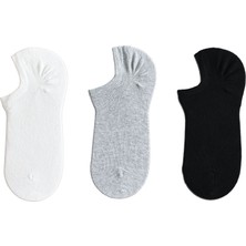 QUALITY WALKING Monochrome Series Sneaker Çorap 3'lü Set
