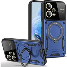 TeknoKapsül Redmi Note 12 5g Kılıf Joy Lens Standlı Kapak - Lacivert