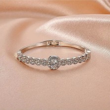 Takantakana Pandora Tarz Gümüş Charm Bileklik Yeni Crystal Baget Zirkon Suyolu Bileklik