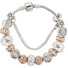 Takantakana Pandora Tarz Gümüş Charm Bileklik Model Charm Bileklik