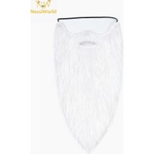 Renas Store Beyaz Renk Lastikli Uzun Takma Sakal 40 cm
