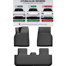 Li Parts Tesla Model Y Juniper  ve Standart Uyumlu Premium Havuzlu Tpe Paspas –Geri Dönüştürülmemiş Saf Tpe Malzeme,3,5 mm