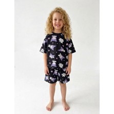 Panfilia %100 Pamuk Kız Çocuk Kısa Kollu Şortlu Yazlık Pijama Takımı