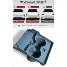 Tesla Li Parts Tesla Model Y ve Model 3 Silikon Bardaklık-Juniper Uyumsuz