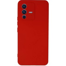 Renas Store V23 5g Kılıf Nano Içi Kadife Silikon - Kırmızı