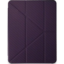 Renas Store Ipad 11 (2024) Kılıf Color Karbon Tablet Kılıfı - Derin Mor