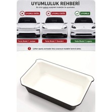 Li Parts Tesla Model Y  Çift Katmanlı İç Katmanı Çıkarılabilir Koltuk Altı Düzenleyici(Beyaz)-Juniper Uyumsuz