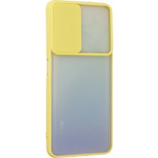Renas Store Redmi Note 11 Kılıf Palm Buzlu Kamera Sürgülü Silikon - Sarı
