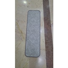 Es Dekor 100X28CM Jakar Halı | No:1 Açık Gri Banyo Halı