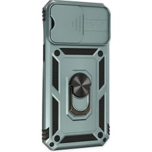 Renas Store Iphone 14 Kılıf Pars Lens Yüzüklü Silikon - Yeşil