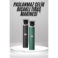 Renas Store Tıraş Makinesi Profesyonel Paslanmaz Çelik T-Bıçak Saç Sakal Vücut