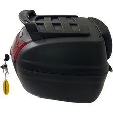 AyrStore Wheelıe XT60-B 40 Litre Motosiklet Arka Çanta Siyah Su Geçirmez Abs Top Bagaj Üniversal