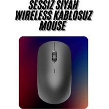 Renas Store Kablosuz Bağlantı Yüksek Hassasiyetli Kablosuz Wireless Siyah Mouse