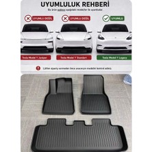 Tesla Li Parts Tesla Model Y TPE 3D Premium  Havuzlu Paspas Seti 3,5 mm kalınlık