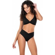 Endeep Kadın Yüksek Bel Siyah Bikini Takımı