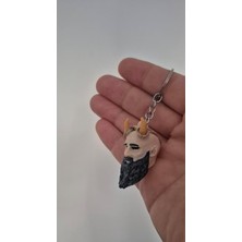 AyrStore Kratos Mimir (Gow) Kesik Kafa Anahtarlık