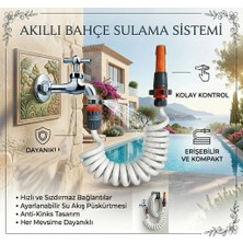 Plasyay Balkon Veranda Yıkama Lans Fonksiyonlu Hortum Seti 5 Metre Beyaz