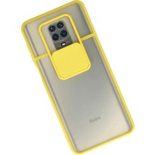 Renas Store Redmi Note 9 Kılıf Palm Buzlu Kamera Sürgülü Silikon - Sarı