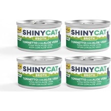 AyrStore Gimcat Kedi Yaş Maması Shinycat (Sos Içinde) Aloe Veralı Ton Balığı 70 gr x 4ADET