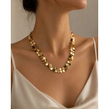 Girift Vintage Yzoria Gold Püsküllü Şık Tasarım Kolye