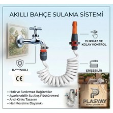 Plasyay Balkon Veranda Yıkama Lans Fonksiyonlu Hortum Seti 3.5 Metre Beyaz