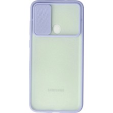 Renas Store Galaxy A11 Kılıf Palm Buzlu Kamera Sürgülü Silikon - Lila
