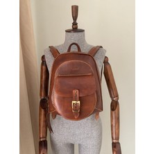 Begy Leather El Yapımı Deri Bayan Sırt Çantası