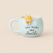 Acar Cuddly Figürlü Kupa - Mavi - 350 ml