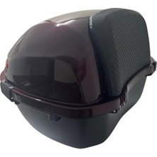 AyrStore Wheelıe XT21-JR 28 Lt Motosiklet Arka Çanta Hünnap Kırmızı Parlak Su Geçirmez Abs Çift Kilitleme Üniversal