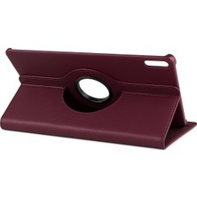 Renas Store Matepad 11 10.9 360 Tablet Deri Kılıf - Mürdüm