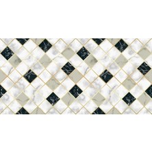 AyrStore Yer Kaplama Zemin Kaplama Folyosu 65X130 cm Geometrik Çapraz Mermer