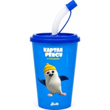 Bak Gel Al Bakgelal Lisanslı Kaptan Pengu ve Arkadaşları Pipetli Çocuk Bardağı, Eğlenceli Kaptan Pengu