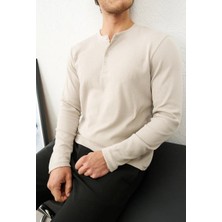 Moda Ribana Henley Sweatshirt
