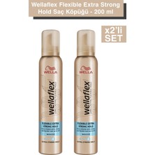 Wellaflex 200 ml x 2 Flexible Extra Strong Hold Saç Köpüğü Uzun Süreli Esnek Tutuş Özelliği