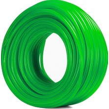 Izmer Pvc Garden Şeffaf Örgülü Hortum Yeşil Renk 1/2 ( Iç Çap 12,5 Mm) 100 Metre