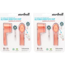 AyrStore Sterıball Şarjlı Pilli Diş Fırçaları Için Hijyenik Diş Fırçası Koruma Kabı-2'li Turuncu x 2 2li Paket