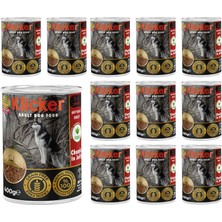 AyrStore Klicker Yetişkin Köpek Biftekli ve Jöleli Konserve Mama 400 gr x 12 Adet