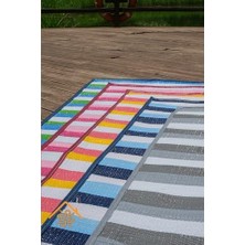 AyrStore Katlanabilir Plaj Piknik Kamp Bahçe Balkon Teras Halısı Hasır Mat Savan Karavan Kilim Pembe 90 x 180