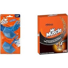 AyrStore Mr Muscle Aqua Blue 2'li Klozet Bloğu (1 x 2 Adet) ve Mr Muscle Yağları ve Kirleri Eriten Lavabo Açıcı Granül (2 x 50 G)