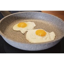 AyrStore Flonal Dura Indüksiyon Tava, Sağlıklı Pişirme ve Kızartma, Yapışmaz ve Çizilmeye Karşı Son Derece Dayanıklı, Indüksiyon, Gaz, Seramik, Italyan Birinci Sınıf Kalite (Kızartma Tavası 24 Cm)