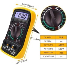 AyrStore XL830L Dijital Multimetre Ölçü Aleti Volt Amper Ölçer Pil Kablo