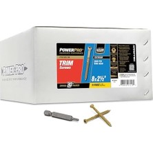 AyrStore Power Pro 967886 Vidaları, 8 x 2-1/2 Inç, Çok Amaçlı Ahşap, Güverte, Kompozit ve Dış Vidaları, Pasa Dayanıklı, Bronz, 2500 Adet Kutu