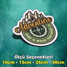 Sb Store Kamp Temalı Sticker Etiket Outdoor Adventure Camping Karavan - Model 69 - 10CM