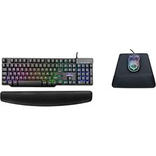 AyrStore Klavye Pad+ Mause Bilek Destekli Ergonomik Klavye Mouse Pad Set Dayanıklı Kolay Yazma, Agrı Kesici Nefes Alabilir Sünger (440X70X20MM / 230X190X22MM)