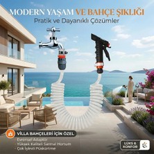 Plasyay Balkon Veranda Yıkama Tetikli Hortum Seti 2.5 Metre Beyaz