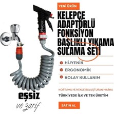 Plasyay Balkon Veranda Yıkama Tetikli Hortum Seti 2.5 Metre Gri