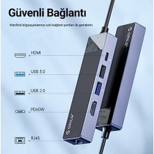 AyrStore Type-C PD100W 4K 30Hz HDMI Sd Tf 5gbps Type-C 4 Usb-A Portlu Hub Çoklayıcı
