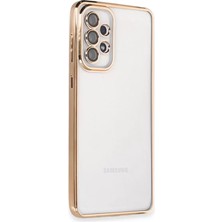 Renas Store Galaxy A73 5g Kılıf Lensli Silikon - Gold